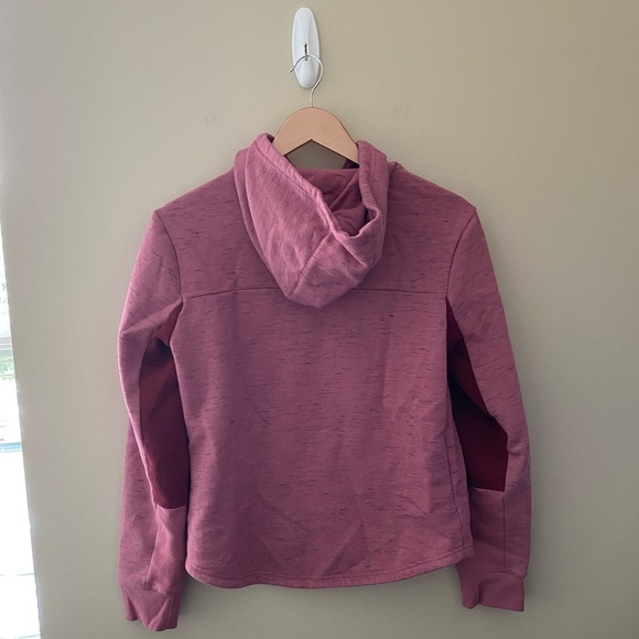 Women’s Adidas Pink Post Game Fleece Pullover Hoodie Sweatshirt Size Small - Picture 3 of 5